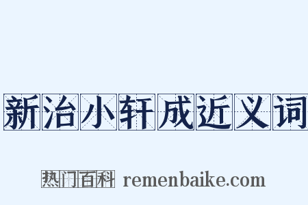 新治小轩成近义词是什么意思的图片